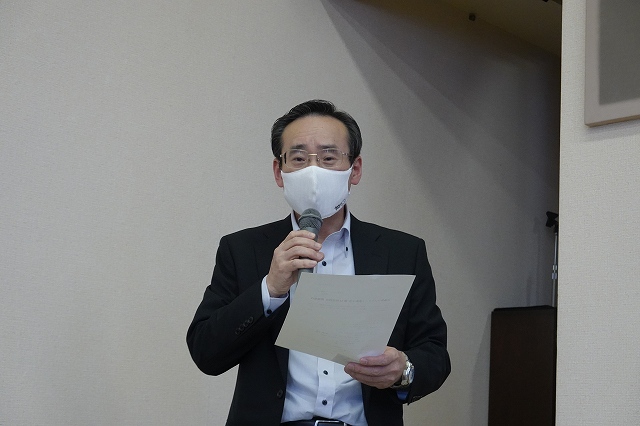 司会進行　岡田副会長 | 2020/10/14　第44回定例会　を開催しました。 | 広島県コンクリート診断士会