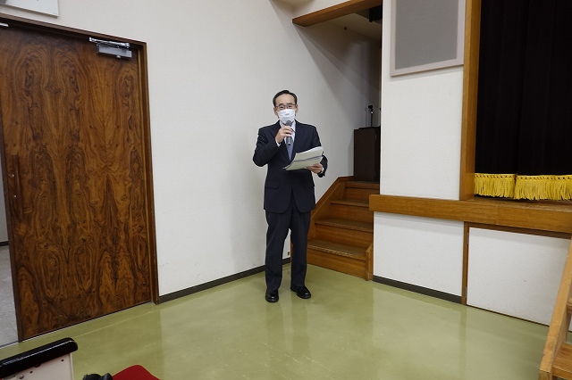 司会進行：　岡田副会長 | 　2021/11/08　第47回定例会　を開催いたしました。 | 広島県コンクリート診断士会